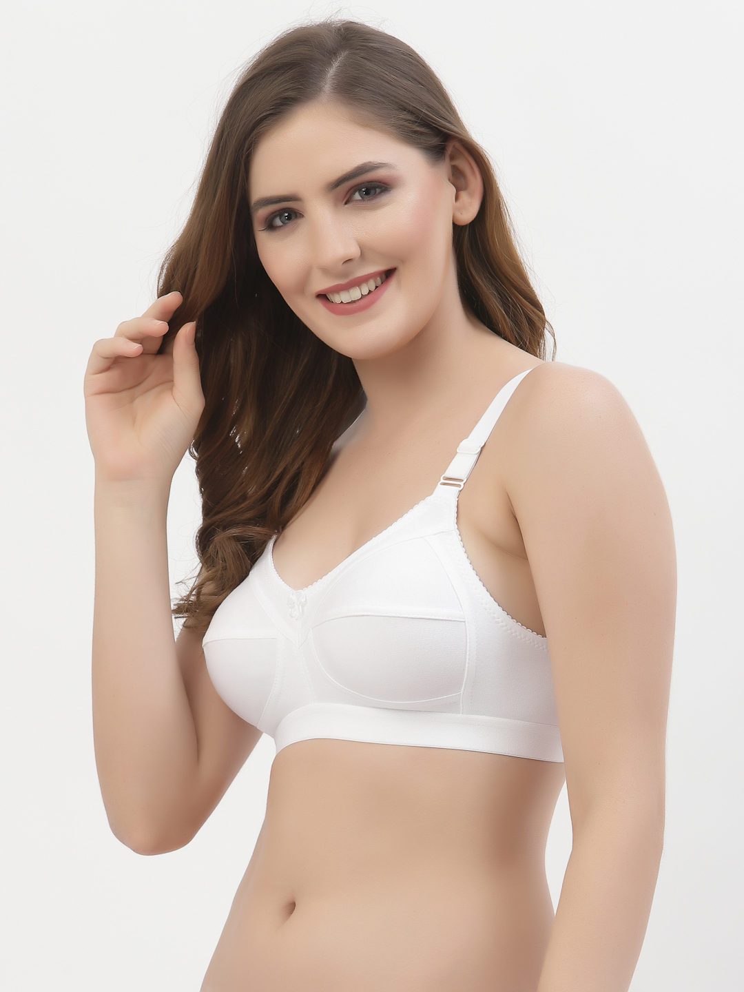 Buy Floret Double Layered Non-Wired Full Coverage Super Support Bra - Rose  at Rs.329 online